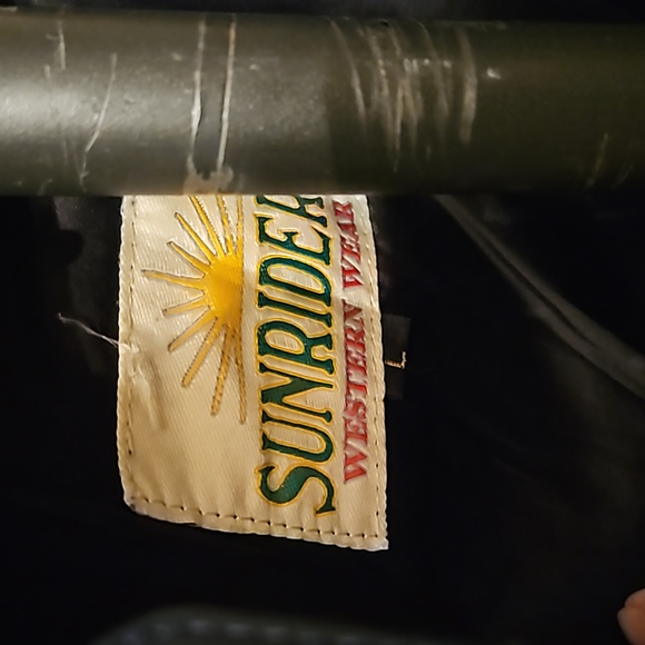 Sunriders Western Wear Turquoise & Black Fringe Bone Bead Riders Jacket sz L - Picture 13 of 13